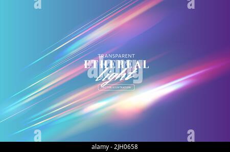 A transparent fantasy fashion light flare effect. Vector illustration Stock Vector