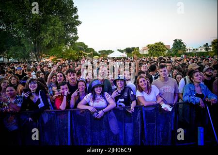 Tony Boy apre il concerto di Madame durante il concerto di musica della  cantante italiana Madame al Festival Suonica 2022 il 13 luglio 2022 presso  il Pegaso Park di Jesolo (VE), Italia (