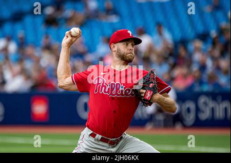 Philadelphia Phillies starting pitcher Zack Wheeler (45) pitches during a  MLB game against the Los Angeles Dodgers, Wednesday, June 16, 2021, in Los  Angeles, CA. The Phillies defeated the Dodgers 2-0. (Jon