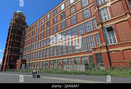 Butts Spinning Cotton Mill ,Butts Street, Leigh, Wigan, Lancashire, England, UK, WN7 3AE Stock Photo