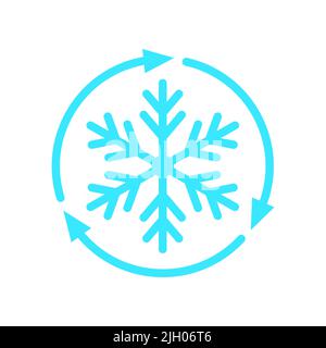Abstract freezing vector flat icon illustration isolated on white background Stock Vector
