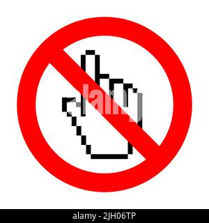 Do not click, suspicious email concept, vector sign on white background Stock Vector