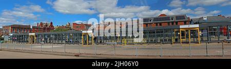 Leigh Bus Station, King Street, Leigh, Greater Manchester, England, UK, WN7 4LP Stock Photo