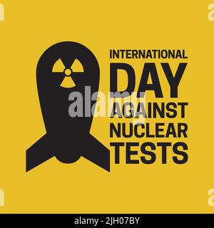 international day against nuclear tests design vector. Stock Vector
