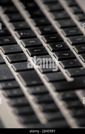 closeup of letters on a keyboard Stock Photo