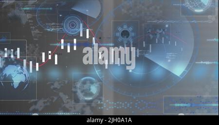 Image of data processing and moving screens Stock Photo - Alamy