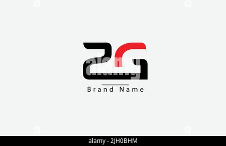 Alphabet letters Initials Monogram logo ZG GZ Z G Stock Vector