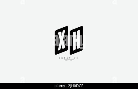 Alphabet letters Initials Monogram logo XH HX X H Stock Vector