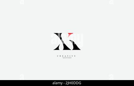 Alphabet letters Initials Monogram logo XK KX X K Stock Vector