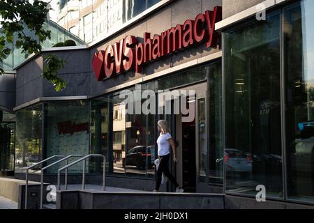 Washington, USA. 13th July, 2022. A general view of a CVS Pharmacy location in downtown Washington, DC, on Wednesday, July 13, 2022. (Graeme Sloan/Sipa USA) Credit: Sipa USA/Alamy Live News Stock Photo