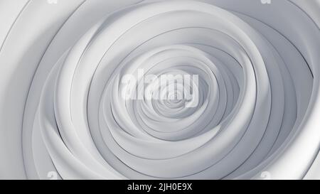 Circular waves on a white flat surface Stock Photo