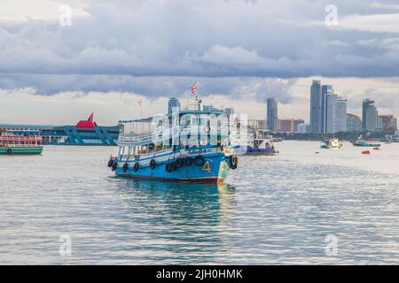 A ferry boat by the Bali Hai Pier in Pattaya District Chonburi Thailand Southeast Asia Stock Photo