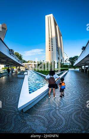 The Ritz-Carlton, Millenia Hotel at marina bay, Singapore. Stock Photo