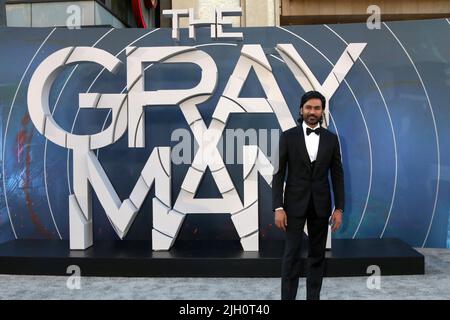 Los Angeles, USA. 13th July, 2022. LOS ANGELES - JUL 13: Dhanush at the The Gray Man Premiere at TCL Chinese Theater IMAX on July 13, 2022 in Los Angeles, CA (Photo by Katrina Jordan/Sipa USA) Credit: Sipa USA/Alamy Live News Stock Photo