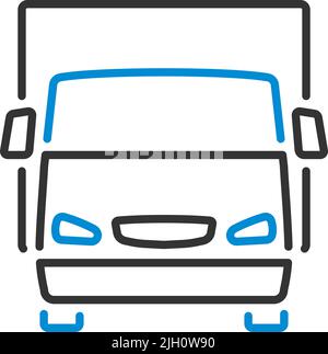 Van Truck Icon. Editable Bold Outline With Color Fill Design. Vector Illustration. Stock Vector