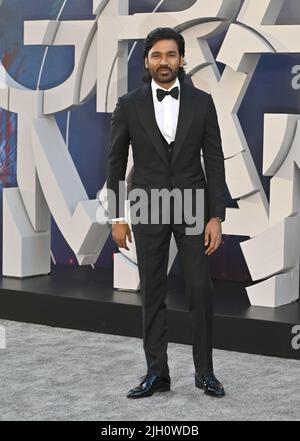 Los Angeles, USA. 13th July, 2022. LOS ANGELES, USA. July 13, 2022: Dhanush at the premiere of Netflix's The Gray Man at the TCL Chinese Theatre, Hollywood. Picture Credit: Paul Smith/Alamy Live News Stock Photo
