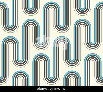 Seamless Stripe Wallpaper. Minimal Modern Graphic Design. Stylish Wave Pattern Stock Vector