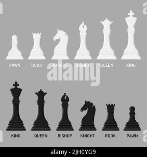 Black chess King piece on white background Stock Vector Image & Art - Alamy