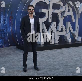 Los Angeles, United States. 14th July, 2022. Cast member Chris Evans attends Netflix's premiere of the motion picture drama 'The Gray Man' at the TCL Chinese Theatre in the Hollywood section of Los Angeles on Wednesday, July 13, 2022. Storyline: When the CIA's top asset, his identity known to no one uncovers agency secrets, he triggers a global hunt by assassins set loose by his ex-colleague. Photo by Jim Ruymen/UPI Credit: UPI/Alamy Live News Stock Photo