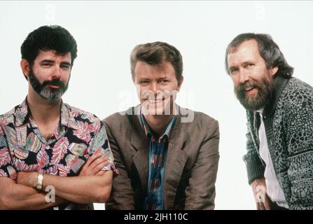 LUCAS,BOWIE,HENSON, LABYRINTH, 1986 Stock Photo