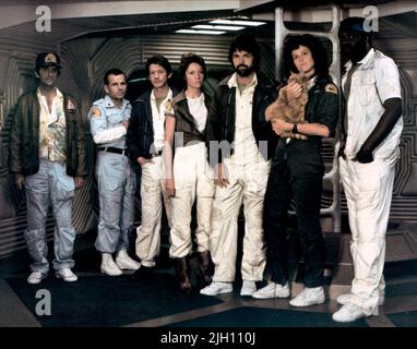 STANTON,HOLM,HURT,CARTWRIGHT,SKERRITT,WEAVER,KOTTO, ALIEN, 1979 Stock Photo