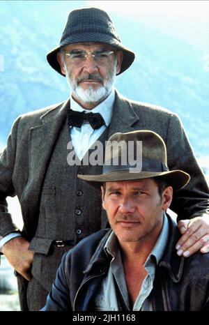 CONNERY,FORD, INDIANA JONES AND THE LAST CRUSADE, 1989 Stock Photo