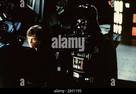 HAMILL,DARTH VADER,PROWSE, STAR WARS: EPISODE VI - RETURN OF THE JEDI, 1983 Stock Photo