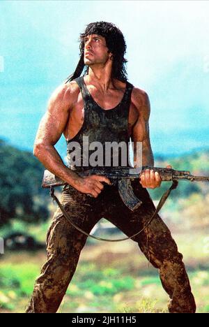 SYLVESTER STALLONE, RAMBO: FIRST BLOOD PART II, 1985 Stock Photo