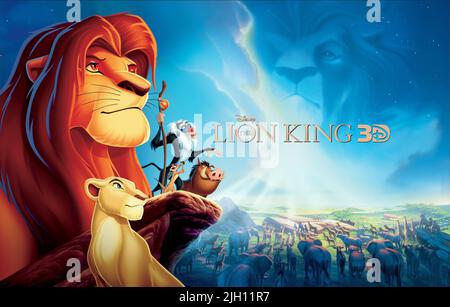 NALA,SIMBA,RAFIKI,TIMON,PUMBAA, THE LION KING, 1994 Stock Photo