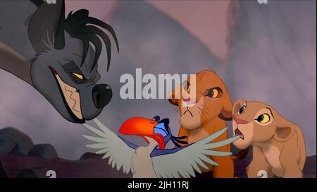 ED,ZAZU,SIMBA,NALA, THE LION KING, 1994 Stock Photo