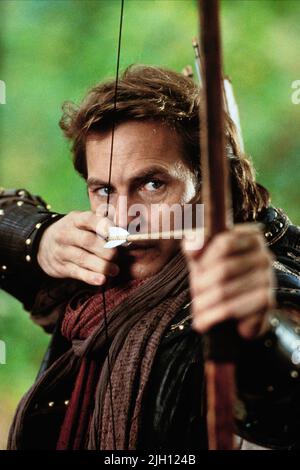 KEVIN COSTNER, ROBIN HOOD: PRINCE OF THIEVES, 1991 Stock Photo