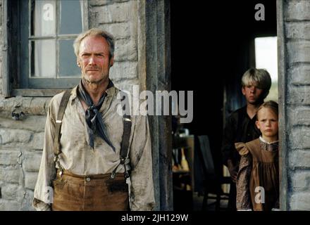 EASTWOOD,MEIER,LEVASSEUR, UNFORGIVEN, 1992 Stock Photo