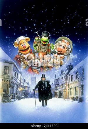 BEAR,GONZO,FROG,RIZZO,PIGGY,CAINE, THE MUPPET CHRISTMAS CAROL, 1992 Stock Photo