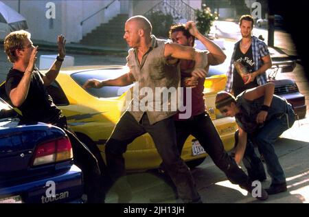 WALKER,DIESEL,SCHULZE,LINDBERG,STRONG, THE FAST AND THE FURIOUS, 2001 Stock Photo