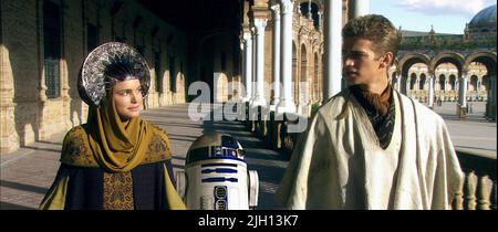 PORTMAN,BAKER,CHRISTENSEN, STAR WARS: EPISODE II - ATTACK OF THE CLONES, 2002 Stock Photo