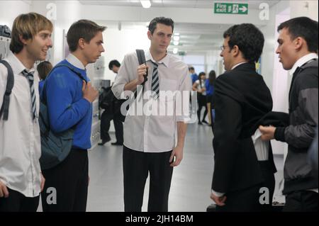 BUCKLEY,THOMAS,HARRISON,BIRD,LLOYD-HUGHES, THE INBETWEENERS MOVIE, 2011 Stock Photo