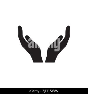 Supporting hands illustration. Flat style design Stock Vector