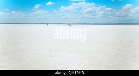 salt lake of tuz golu in turkey Stock Photo