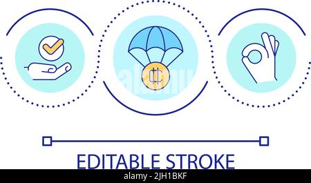 Airdrop loop concept icon Stock Vector