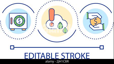 Money savings loop concept icon Stock Vector