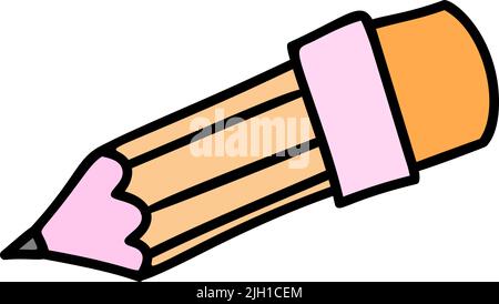 Sketch Pencil style Doodle. The concept of creating a drawing using. Print for a t-shirt or your design Stock Vector