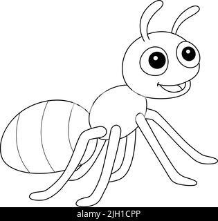 Ant Animal Coloring Page for Kids Stock Vector