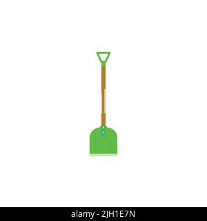 Shovel color Icon Vector Design Template. Editable Stroke. Shovel icon. Gardening concept, digging symbol. Web site page and mobile app design element Stock Vector