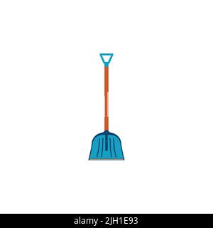 snow shovel color symbol. Snow shovel vector icon. shovel icon. shovel vector design. sign design Stock Vector