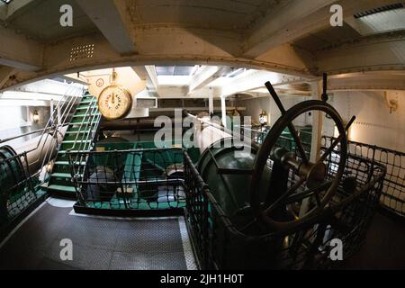 Engine,room,HMS Warrior,The National Museum,Heritage,Portsmouth,Naval,Dockyard,Docks,Hampshire, Stock Photo