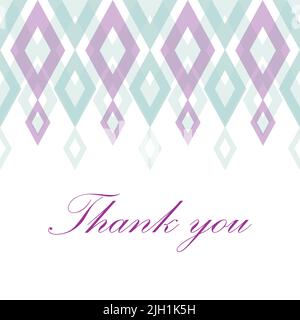 Ikat diamond violet blue horizontal seamless border pattern background Stock Vector