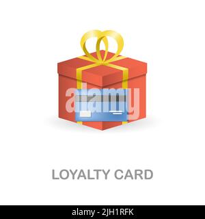 Loyalty Card icon 3d illustration from customer loyalty collection. Creative Loyalty Card 3d icon for web design, templates, infographics and more Stock Vector
