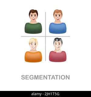 Segmentation icon. 3d illustration from corporate development ...