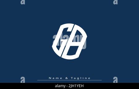 Alphabet letters Initials Monogram logo GB , BG Stock Vector
