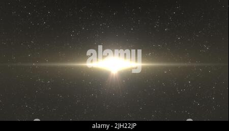 Image of light spots over black background Stock Photo
